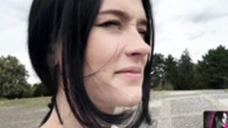 Bulochka and friend in Prague braless