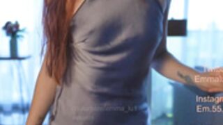 Emma_Lu1 Gray Dress 1/3 - Teasing