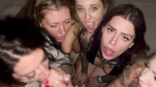 The Flesh Mechanic OnlyFans 5 Girl Group Blowjob