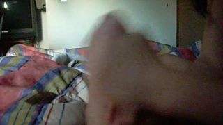 Asian girl blows with roommate in the room