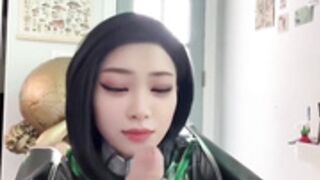 viper cosplay blowjob