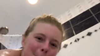 Miranda Affect, pussy spread in the shower