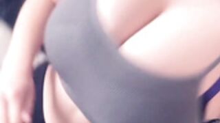 Casey Leigh sport bra huge tits