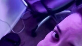 Asian purple blowjob
