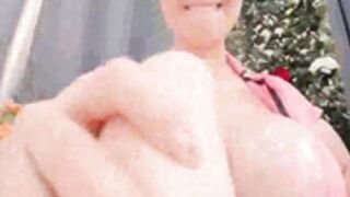 Claraboobies dildo tease