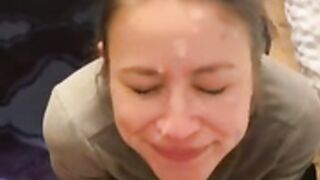 Emma Rose taking a load on her face