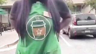 Ebony Starbucks Slut gets Backshots