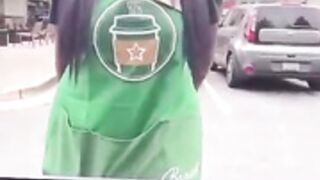Ebony Starbucks Slut gets Backshots