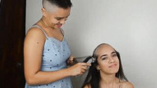 stunning girl shaved smooth bald 2