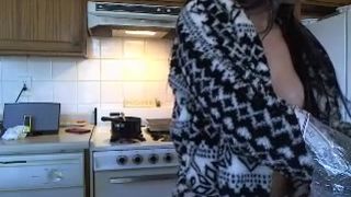 Annabelle angel topless in kitchen