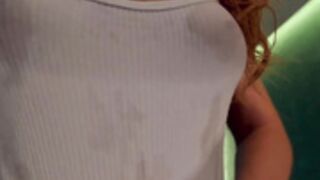 Oil Lotion & Wet White Onesie