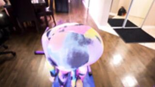 Son Helps Mom Stretch