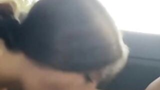 Sex in public places - Riding a cock on the back seat