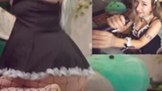 Kinky Maid Takes Two Cocks