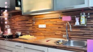 bonniesin milf naked cooking in kitchen