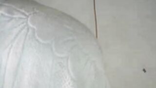 girl in towel nude tits showing