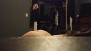 Girl undressing after school