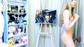 emilyrighter1 pisses in a cup but fails to drink