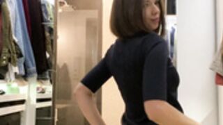 Eve Sweet flashing in dressing room