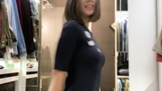 Eve Sweet flashing in dressing room