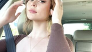 Elly Clutch car tit flash