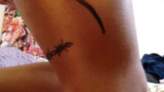 liz riding on dildo and anal