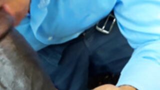 I take the beautiful black cock in my mouth