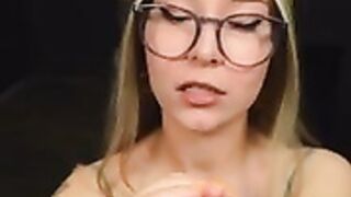 Bigtittygothegg sis gives bro a BJ