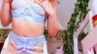 Avery Mia riding dildo