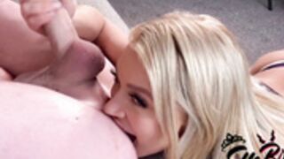 Horny Blonde Licks Ass
