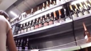 Upskirt pussy in store