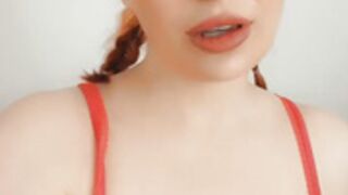 Bree squeezing her peachy tits