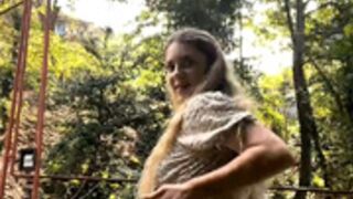 MariiD Spanks Ass ( 15 times ) In A Public Park