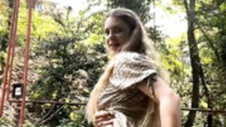 MariiD Spanks Ass ( 15 times ) In A Public Park