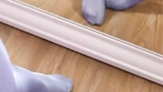 Nylon Bea playing with dildo