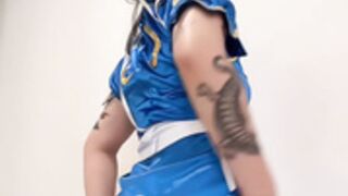 nnnnekochan dildo fuck in chun-li cosplay