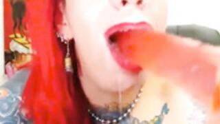 Livejasmin Agresive/CamilaRed Deepthroat Throat Bulge