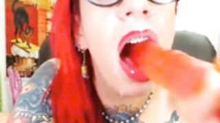 Livejasmin Agresive/CamilaRed Deepthroat Throat Bulge