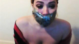 Misha Mayfair in Sock-Stifled Gag Slut!