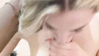 Denisserena blowing & swallowing huge black cock
