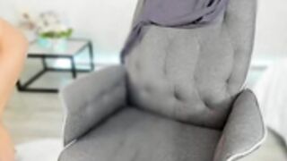 hot petite girl in office