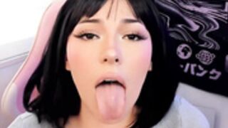 Cutie tongue tease, oral skills & aheago