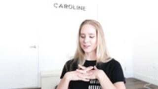Caroline Zalog - Seethrough Kimono Try On