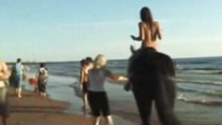 Vika Nude On the Beach