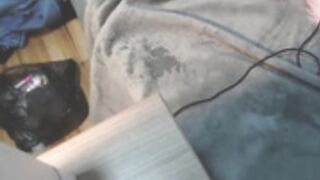 andy_samanta watching telenovas wearing Groot bodysuit