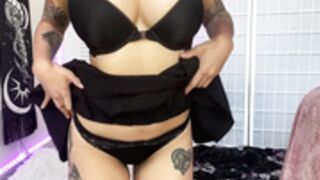 spo0pykitten daddy gfe tease + creaming on clear dildo