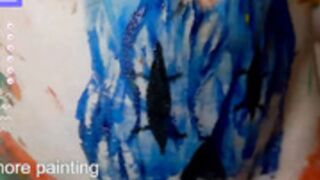anniehillofficial_  230823  nude body paint, dance, tit