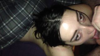 Cheating ex facial (goth, amateur)