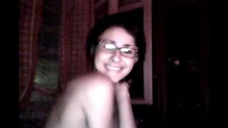 Sexy russian fit-girl in shorts and glasses.