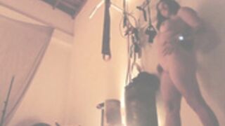 Kendall Tyler stretching nude